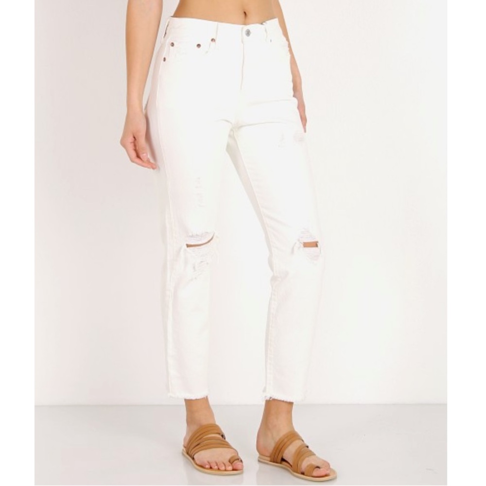 LEVI'S Premium Wedgie Icon Fit Jean Light Relief White Size